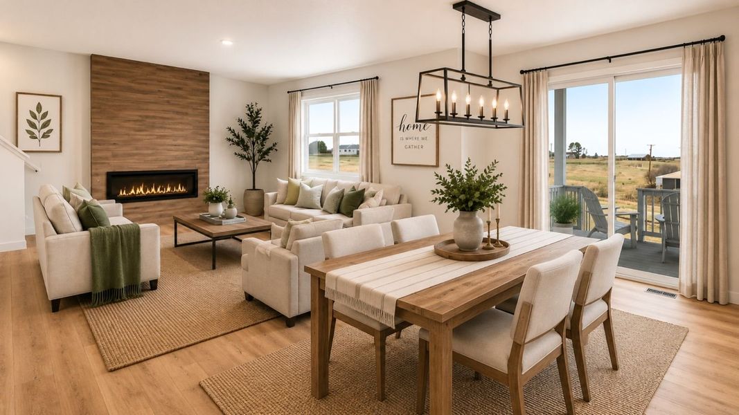 Furnished interior view inside a new home in Trails at Crowfoot, Parker (Image 6). Furnished interior view inside a new home in Trails at Crowfoot, Parker (Image 6).
