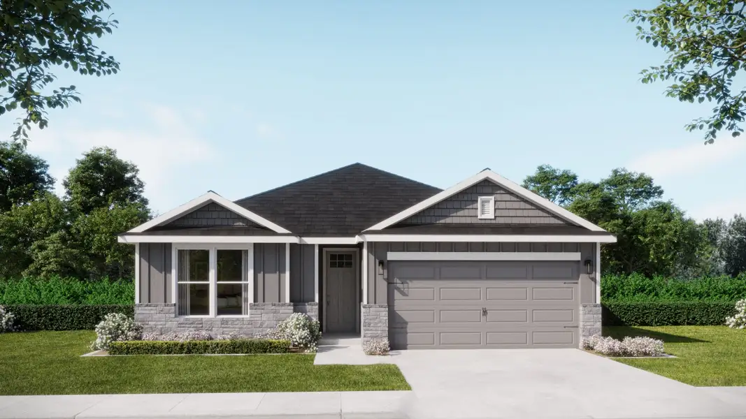 Representative exterior photo of a completed home built from the Medina by Flintrock Builder in Ridge at Knob Creek, Temple, TX (Image 4).