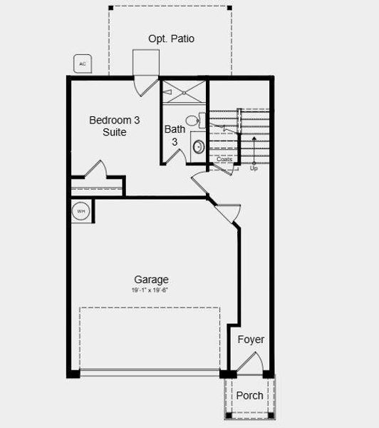 2D floor plan layout of this home in Chandler Run, Tucker, GA (Image 3).