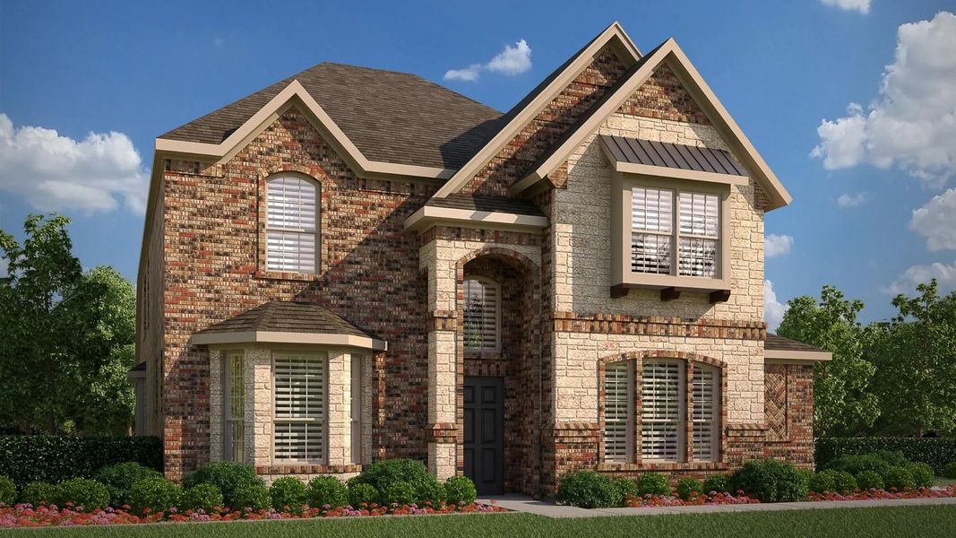 Representative exterior photo of a completed home built from the Concept 3106 by Risewell Homes in Redden Farms, Midlothian, TX (Image 6).