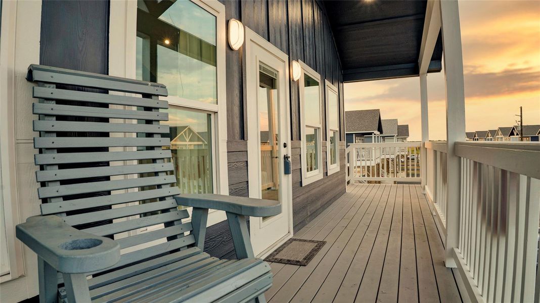 Exterior details and patio area of a home in , Crystal Beach (Image 29).