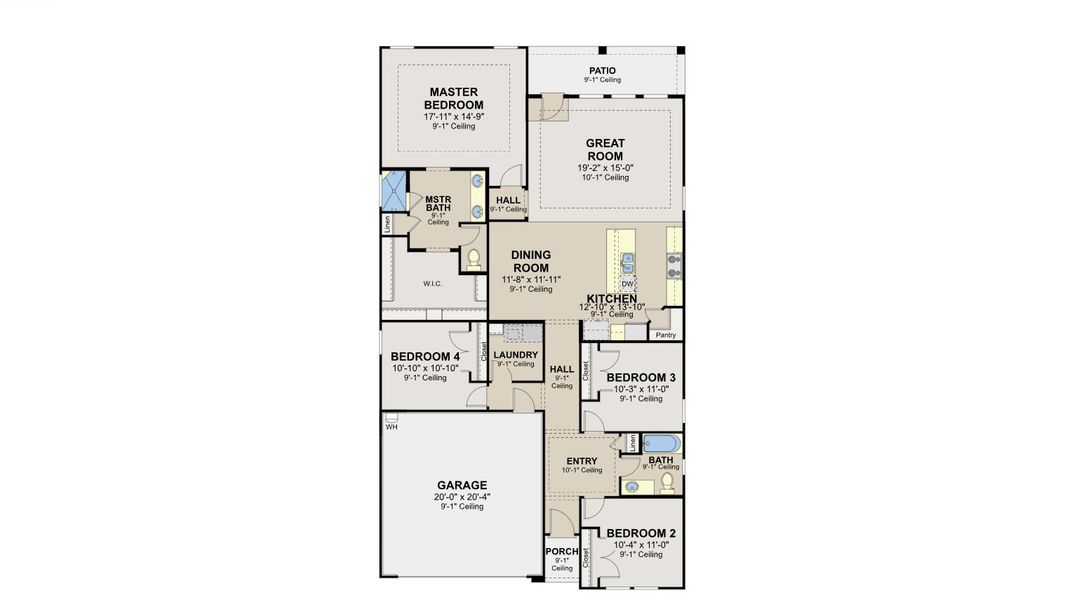 2D floor plan layout for the Tularosa by Hakes Brothers in La Cima, San Marcos, TX (Image 5).