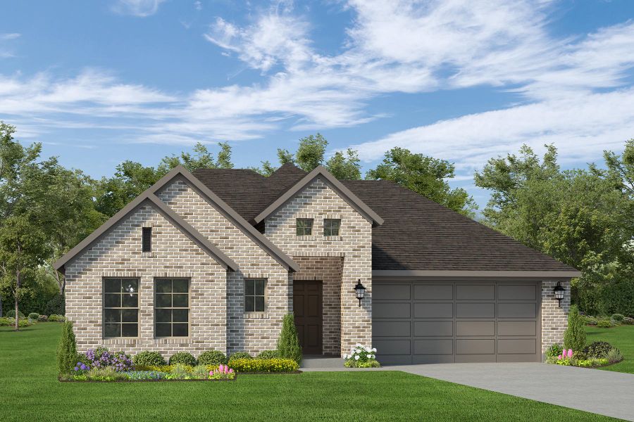 Representative exterior photo of a completed home built from the Arpa by Autograph Homes in Sundance Cove, Crosby, TX (Image 2). Representative exterior photo of a completed home built from the Arpa by Autograph Homes in Sundance Cove, Crosby, TX (Image 2).