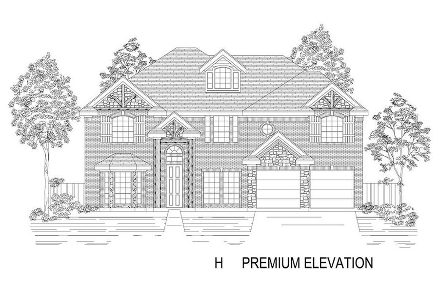 Representative rendering of the exterior for the Stonehaven 2F by First Texas Homes (Image 18).