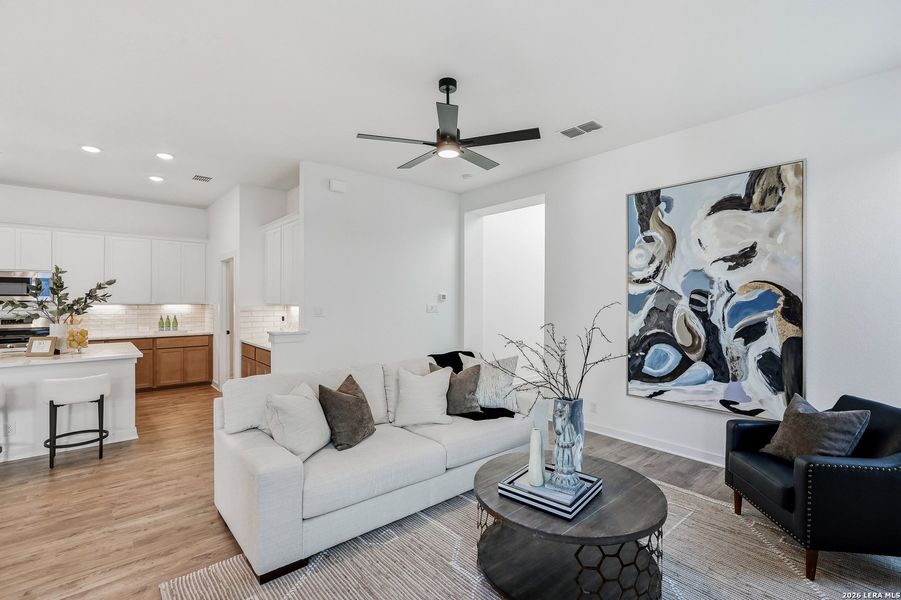 Furnished interior view inside a new home in The Crossvine, Schertz (Image 31).