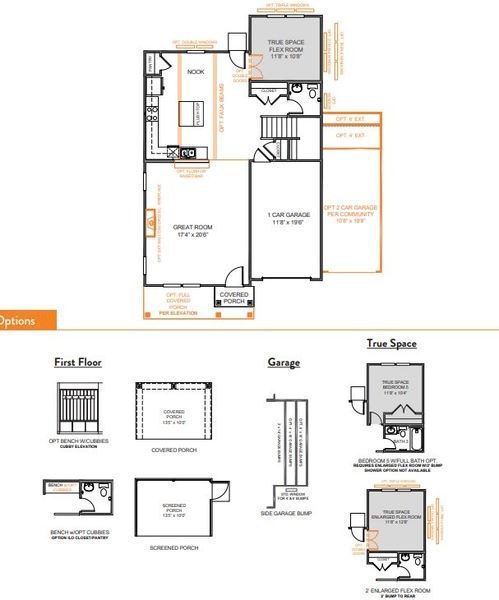 2D floor plan layout for the Inverness by True Homes in Colvin Park, Rock Hill, SC (Image 3). 2D floor plan layout for the Inverness by True Homes in Colvin Park, Rock Hill, SC (Image 3).