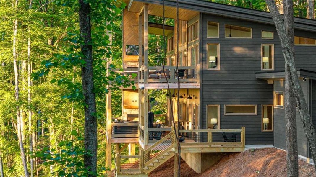 Exterior details and patio area of a home in , Blue Ridge (Image 30). Exterior details and patio area of a home in , Blue Ridge (Image 30).