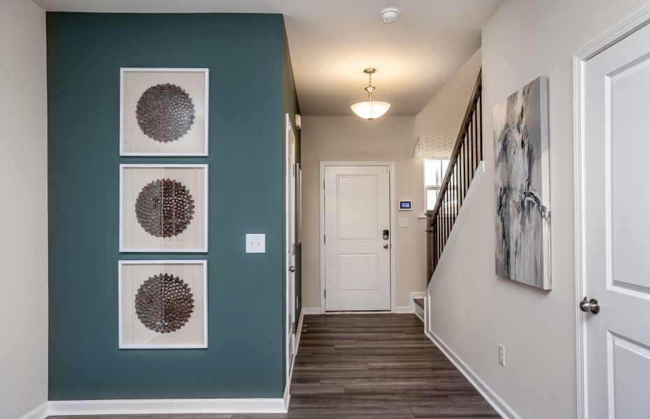 Furnished interior view inside a new home in Exchange at 401, Raleigh (Image 12).