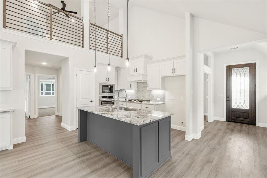 Furnished interior view inside a new home in Creekview Meadows, Pilot Point (Image 12).