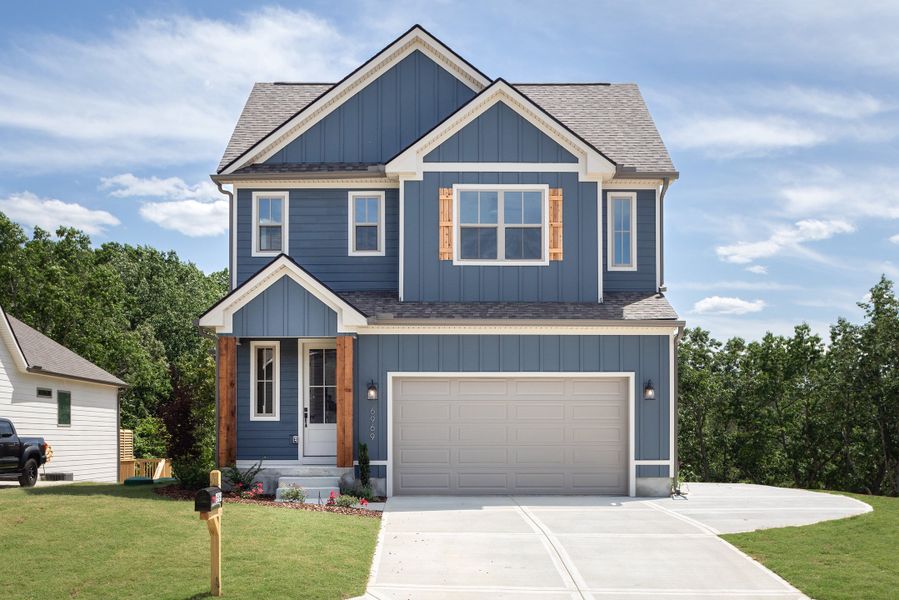 Representative exterior photo of a completed home built from the The Everwood by Greentech Homes LLC in The Thicket at Sedman Hills, Hixson, TN (Image 20).