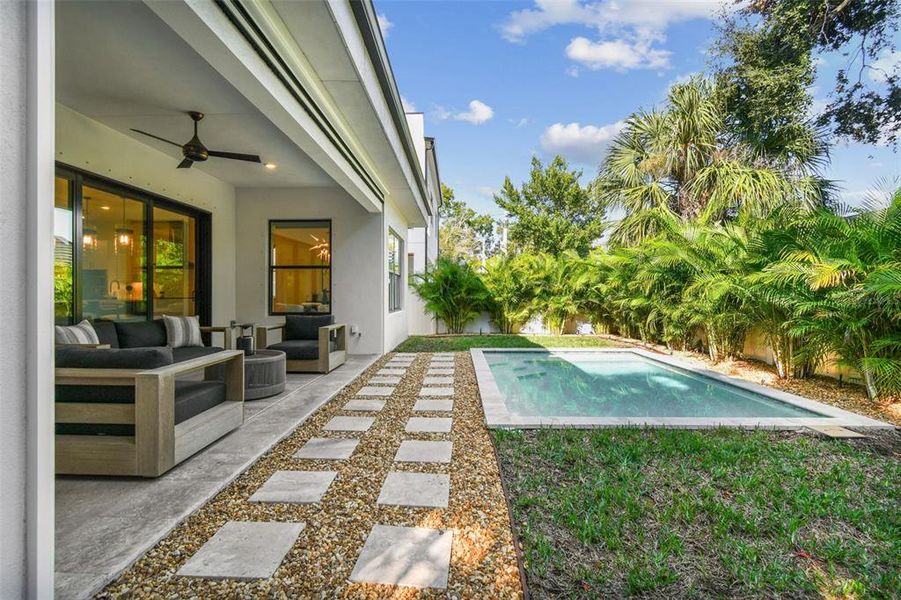 Exterior details and patio area of a home in , Tampa (Image 26).
