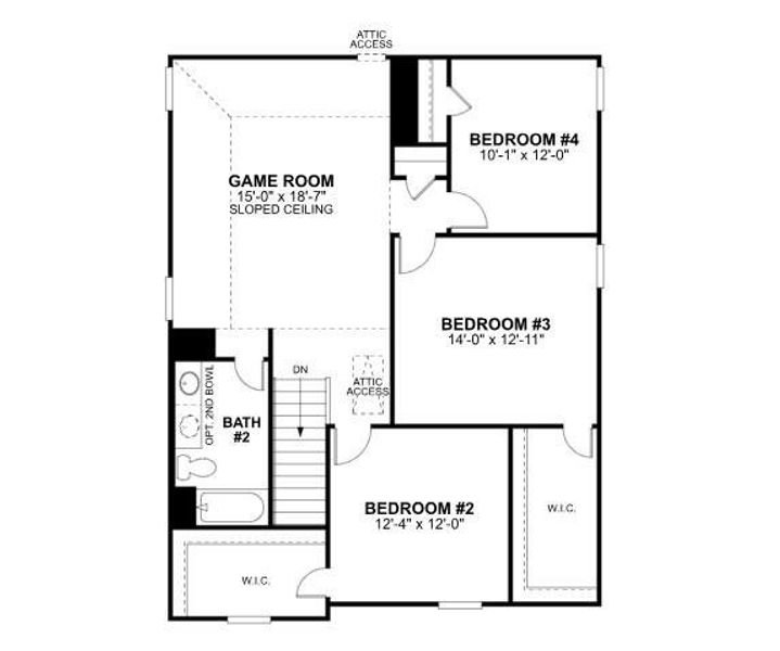 2D floor plan layout of this home in Summerview, Fulshear, TX (Image 4).