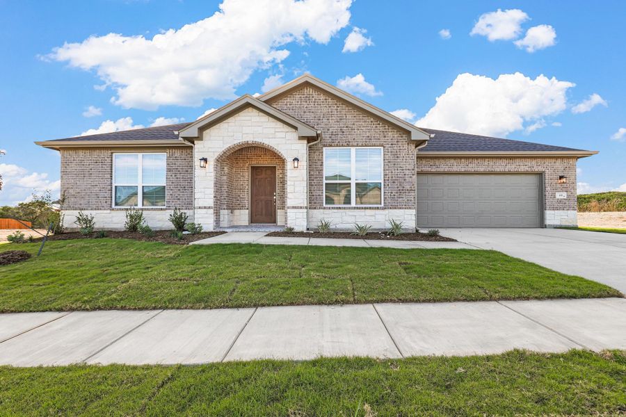 Representative exterior photo of a completed home built from the Garrison I by Cheldan Homes in Stoneview, Glen Rose, TX (Image 28).