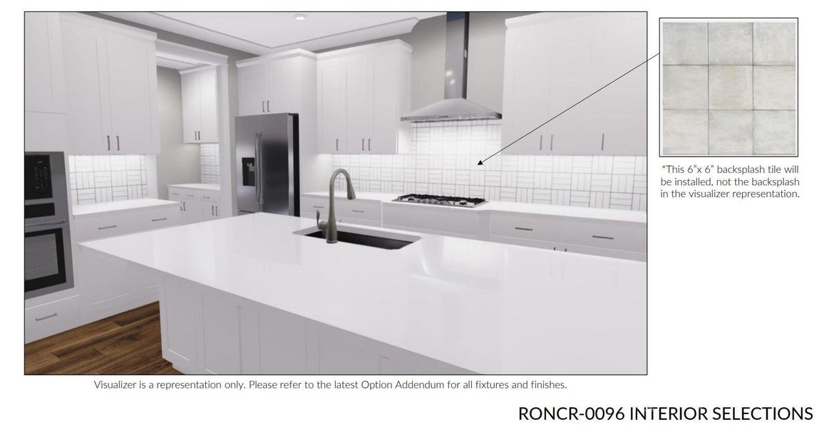 Representation of Homesite 96 design selections