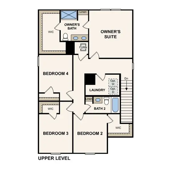 2D floor plan layout for the Berkshire by Century Complete in Frey Creek, Spartanburg, SC (Image 4).