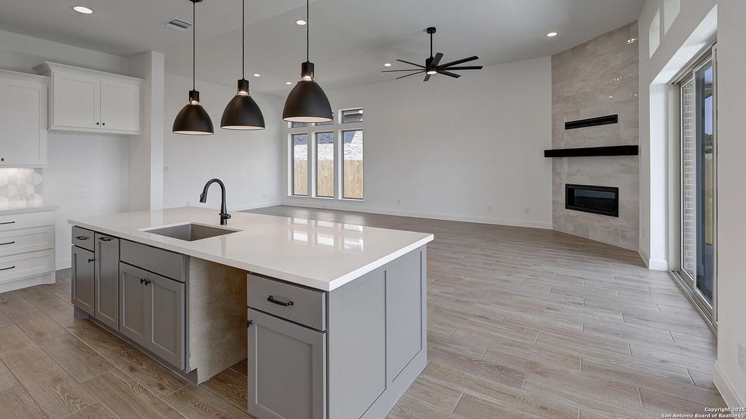 Furnished interior view inside a new home in Kallison Ranch 60', San Antonio (Image 6).