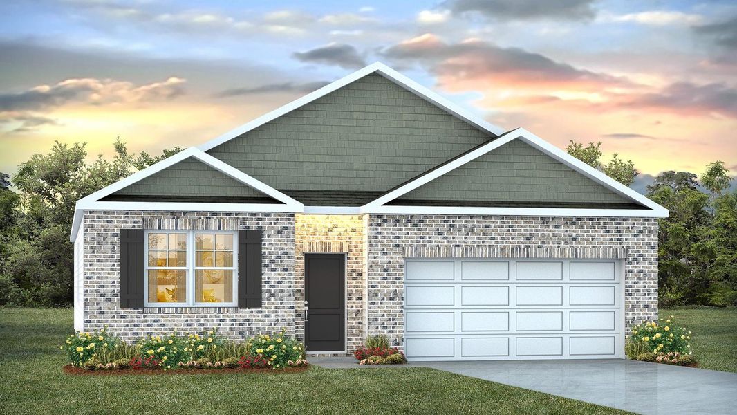 Representative exterior photo of a completed home built from the CALI by D.R. Horton in Hunter's Branch, Hopkins, SC (Image 5).