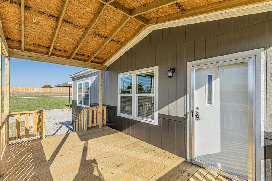 Exterior details and patio area of a home in , Sunset (Image 26).