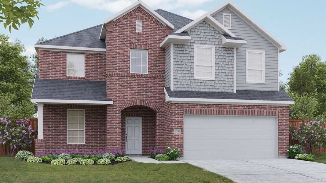 Front exterior of a home in the Infinity Square community, located in Kyle, TX (Image 8).