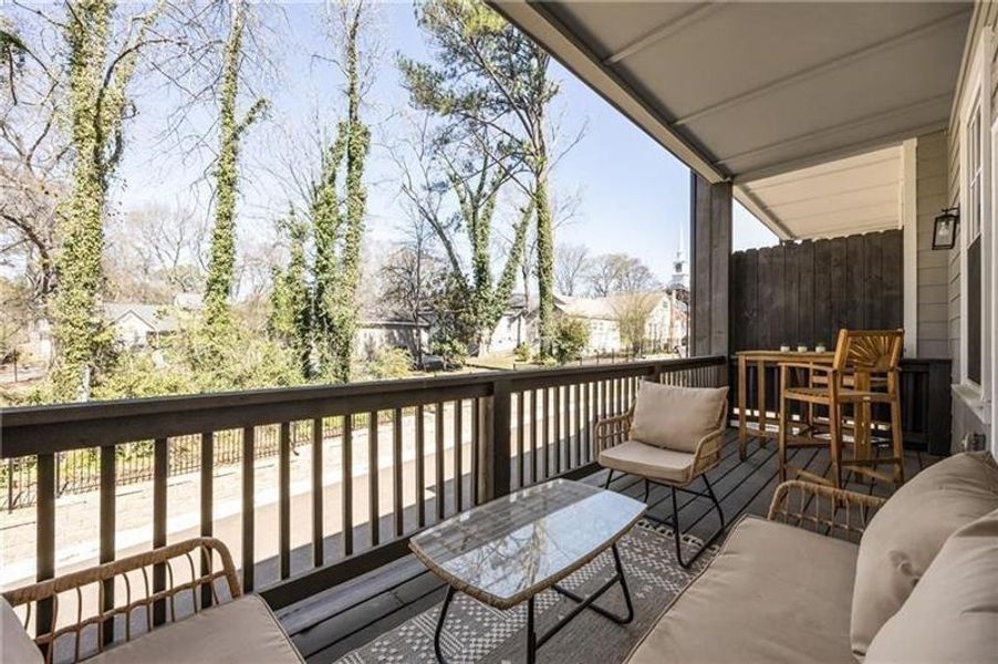 Exterior details and patio area of a home in , Hapeville (Image 3).