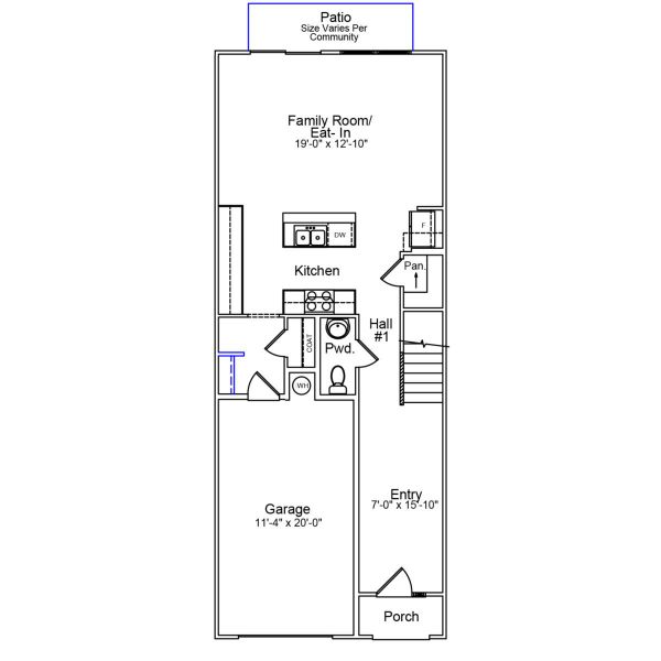 2D floor plan layout of this home in Edwards Station, Taylors, SC (Image 2). 2D floor plan layout of this home in Edwards Station, Taylors, SC (Image 2).