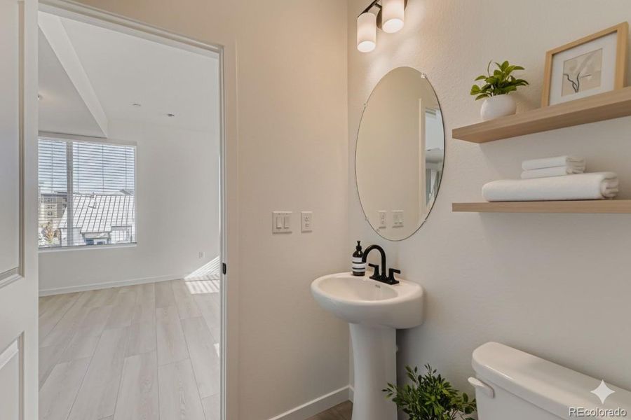 Powder Bath. Staged.