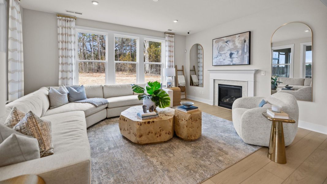 The Stonefield Plan by DRB Homes in McBride Indian Trail, NC - Living