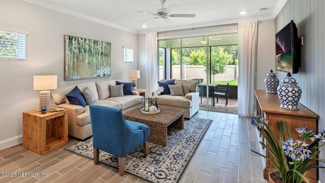 Furnished interior view inside a new home in Stillwater | Active Adult 55+: Stillwater - Villas, St. Johns (Image 12). Furnished interior view inside a new home in Stillwater | Active Adult 55+: Stillwater - Villas, St. Johns (Image 12).