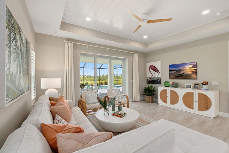 Representative furnished interior of a home built from the Heritage 2 by Neal Communities in Palmera, Venice (Image 39).