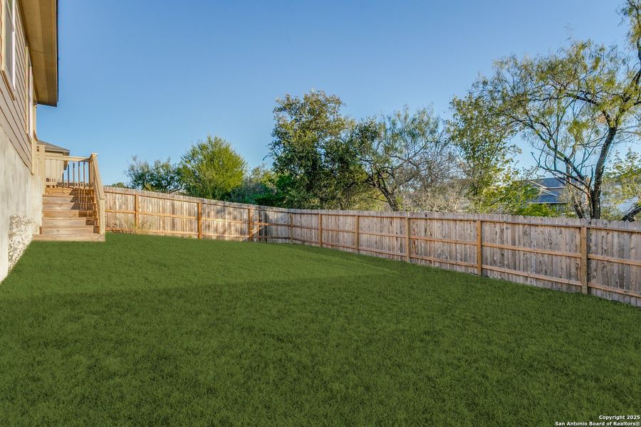 Exterior details and patio area of a home in The Canyons at Amhurst, San Antonio (Image 17). Exterior details and patio area of a home in The Canyons at Amhurst, San Antonio (Image 17).
