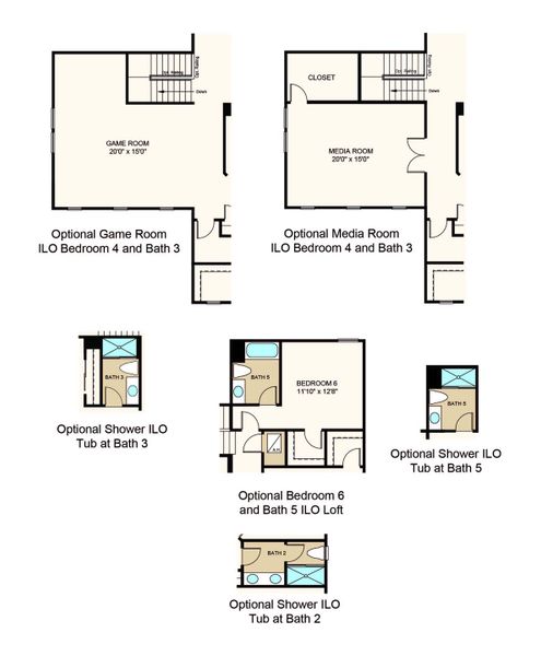2D floor plan layout of this home in Veranda Oaks, Port St. Lucie, FL (Image 23).