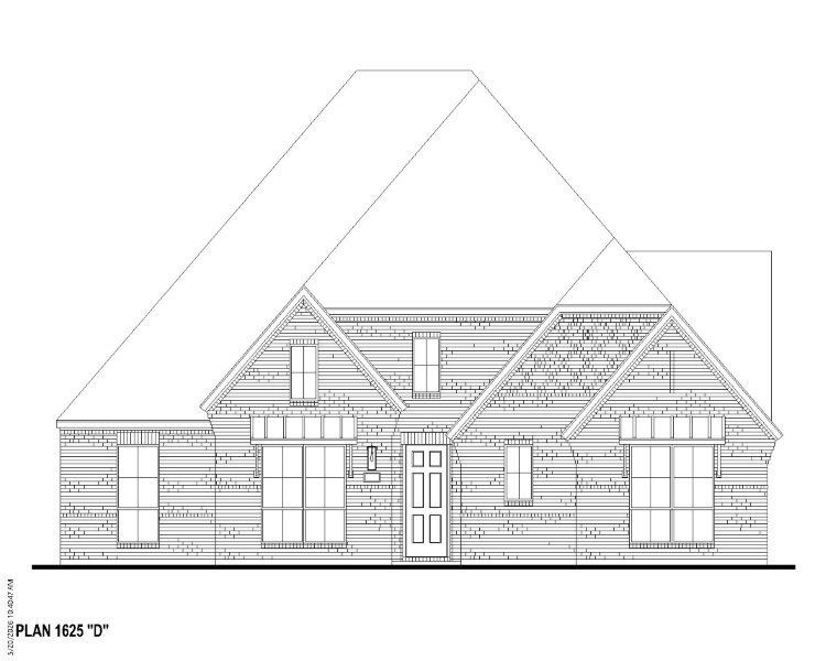 Plan 1625 Elevation D Plan 1625 Elevation D