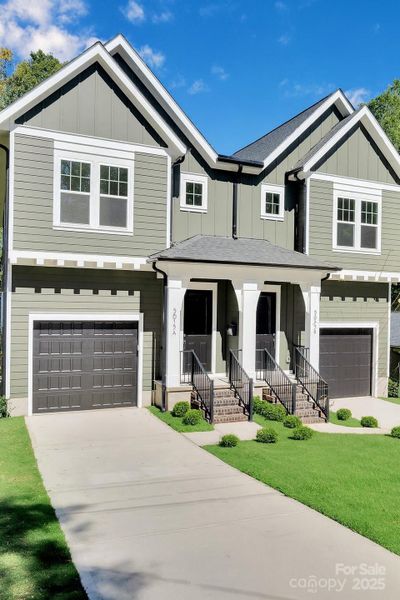 Front exterior of a new home in , Charlotte, NC, highlighting curb appeal (Image 2). Front exterior of a new home in , Charlotte, NC, highlighting curb appeal (Image 2).