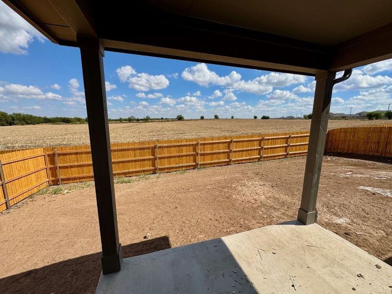Exterior details and patio area of a home in Prairie Winds, Hutto (Image 2).