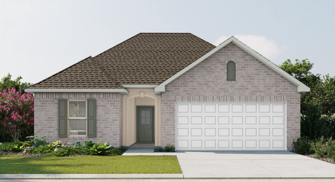 Representative exterior photo of a completed home built from the Cornel IV A by DSLD Homes in Orange Gardens, Orange, TX (Image 1). Representative exterior photo of a completed home built from the Cornel IV A by DSLD Homes in Orange Gardens, Orange, TX (Image 1).