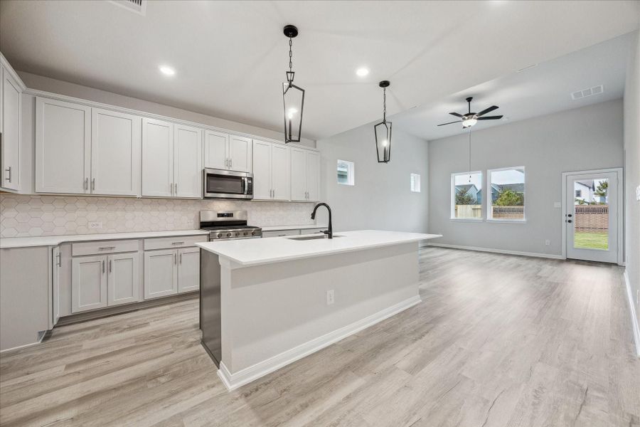 Furnished interior view inside a new home in Elyson, Katy (Image 11).