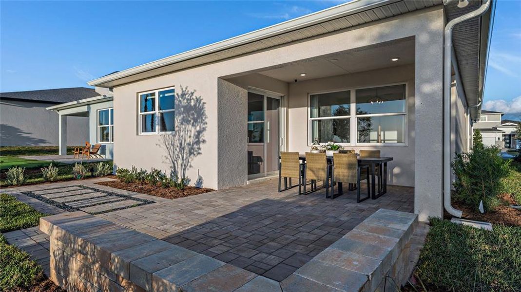 Exterior details and patio area of a home in Cresswind at Lake Harris, Tavares (Image 16).