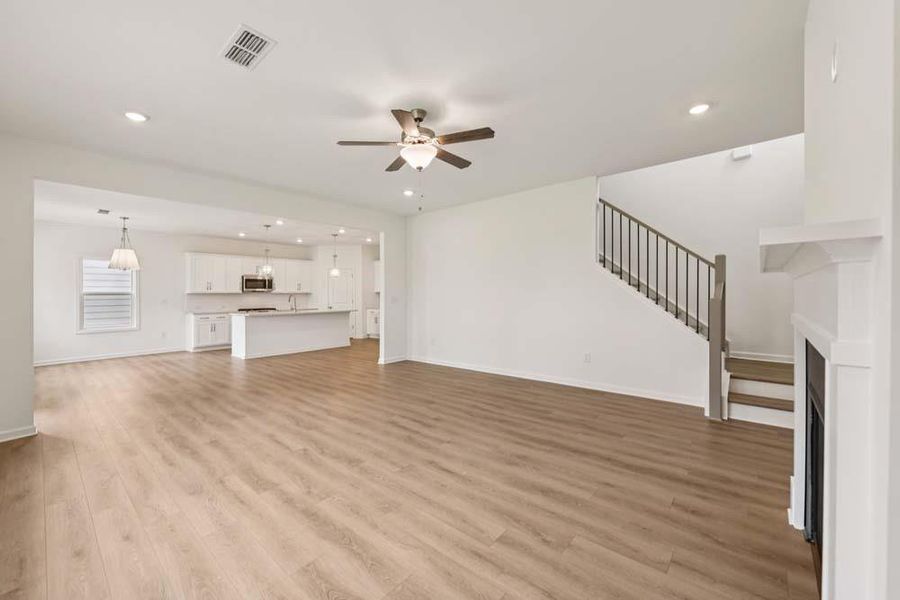 Spacious, unfurnished interior of a new home in Eastlyn Crossing, Flowery Branch (Image 15). Spacious, unfurnished interior of a new home in Eastlyn Crossing, Flowery Branch (Image 15).