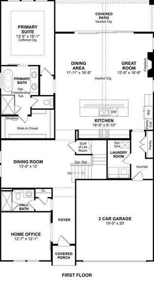 2D floor plan layout of this home in Timberbrook, Justin, TX (Image 3). 2D floor plan layout of this home in Timberbrook, Justin, TX (Image 3).