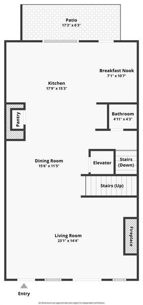 2D floor plan layout of this home in Skyview On Broad, Sugar Hill, GA (Image 30).