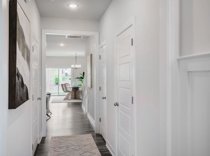 Representative furnished interior of a home built from the The Carson by Cothran Homes in Reidville Town Center, Reidville (Image 5).