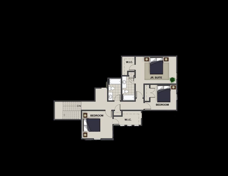 2D floor plan layout for the Carolina B by Riverstone Construction, LLC in Pine Ridge, Soddy-Daisy, TN (Image 5).