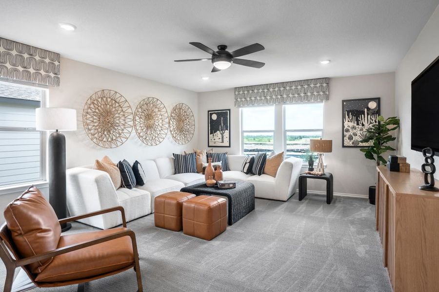 Representative furnished interior of a home built from the 2897 Modeled by KB Home in Stoney Chase, Del Valle (Image 7).