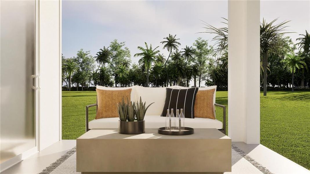 Exterior details and patio area of a home in Bridgewalk, St. Cloud (Image 3).