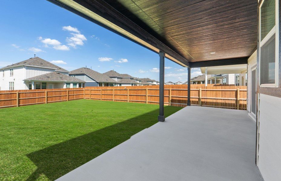 Exterior details and patio area of a home in Santa Rita Ranch, Liberty Hill (Image 21).