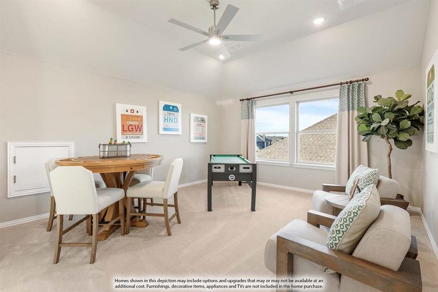 Furnished interior view inside a new home in ArrowBrooke, Aubrey (Image 11).