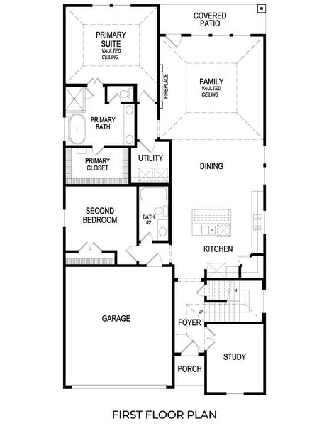 2D floor plan layout for the Mondale F by First Texas Homes in Grayhawk Addition, Forney, TX (Image 5). 2D floor plan layout for the Mondale F by First Texas Homes in Grayhawk Addition, Forney, TX (Image 5).