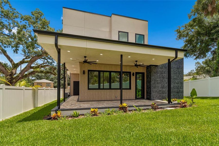Exterior details and patio area of a home in , Tampa (Image 46).