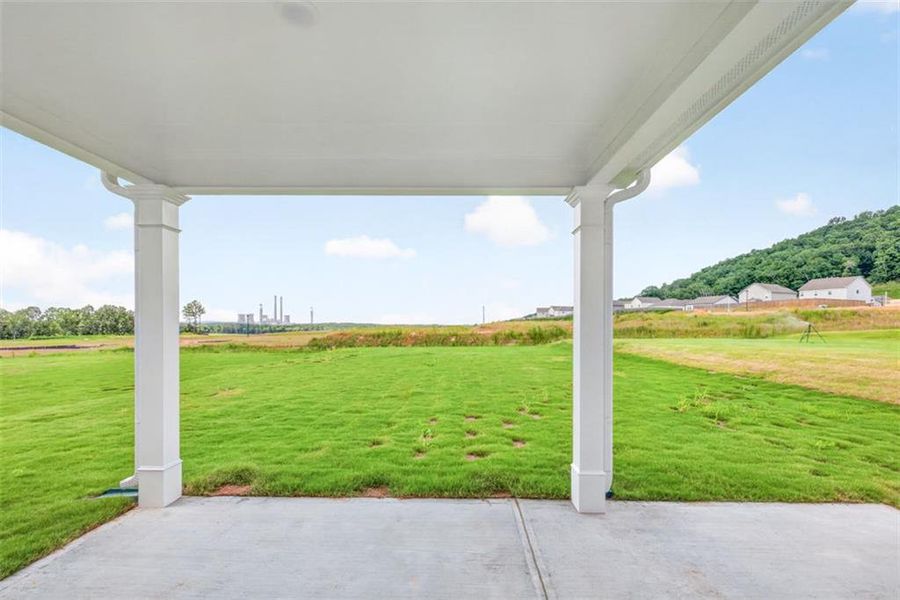 Exterior details and patio area of a home in The Stiles, Cartersville (Image 3).