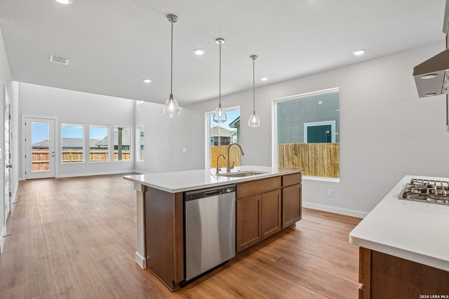 Furnished interior view inside a new home in August Fields, New Braunfels (Image 7).